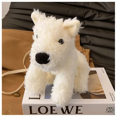 Cute Puppy Plush Bag Fashion Cartoon Shoulder Messenger Bag