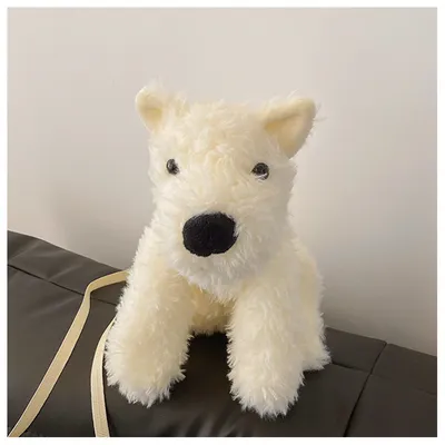 Cute Puppy Plush Bag Fashion Cartoon Shoulder Messenger Bag