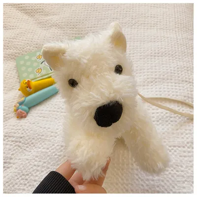 Cute Puppy Plush Bag Fashion Cartoon Shoulder Messenger Bag