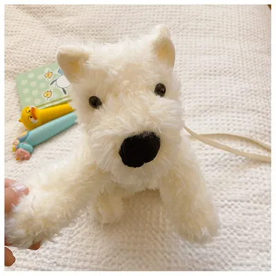 Cute Puppy Plush Bag Fashion Cartoon Shoulder Messenger Bag