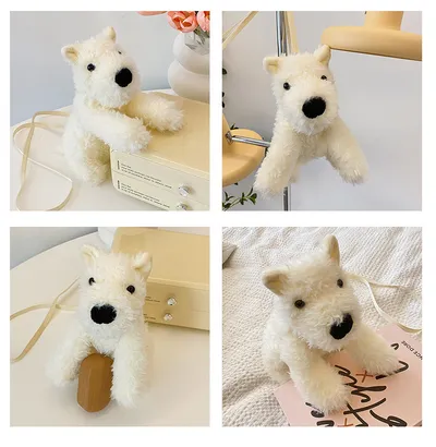 Cute Puppy Plush Bag Fashion Cartoon Shoulder Messenger Bag
