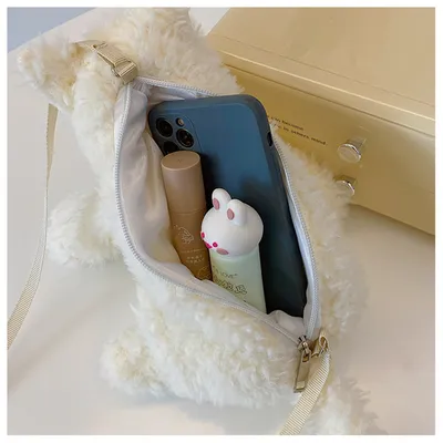 Cute Puppy Plush Bag Fashion Cartoon Shoulder Messenger Bag
