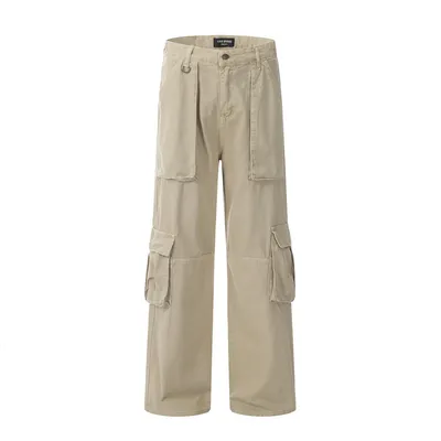 Vintage Washed Denim Overalls Men
