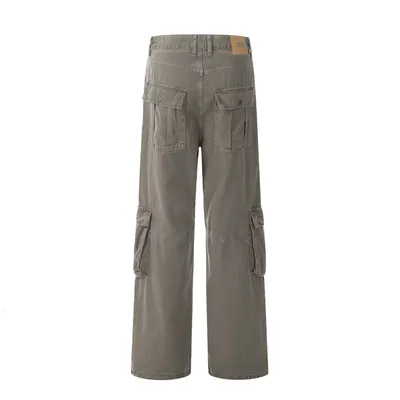 Vintage Washed Denim Overalls Men