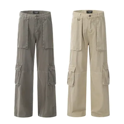 Vintage Washed Denim Overalls Men