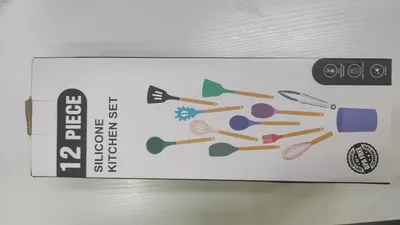 Wooden Handle Silicone 12-piece Cooking Non-stick Cooker Silicone Kitchenware