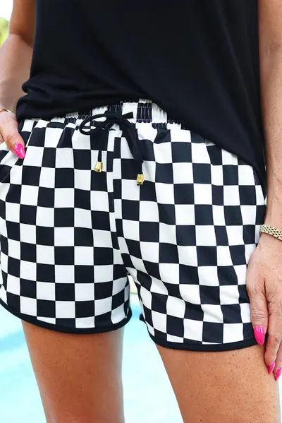 Straight Shorts Women's Simple Drawstring