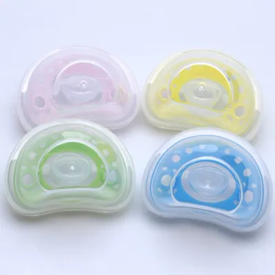 Baby Products Full Silica Gel Pacifier Two-color Liquid Silicone Sleep Comfort Baby Pacifier Baby
