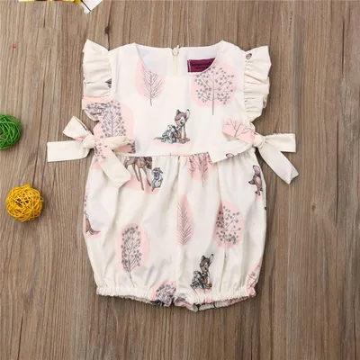 Baby One-piece Pants Newborn Jumpsuit Girl