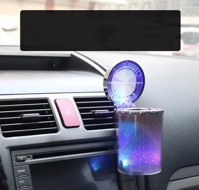Car Ashtray Automobile Belt LED Light Colorful Large Capacity Air Outlet Car Interior Supplies