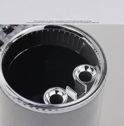 Car Ashtray Automobile Belt LED Light Colorful Large Capacity Air Outlet Car Interior Supplies