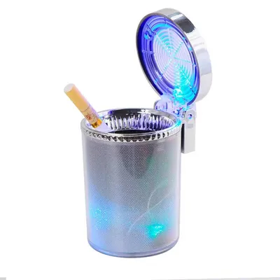 Car Ashtray Automobile Belt LED Light Colorful Large Capacity Air Outlet Car Interior Supplies