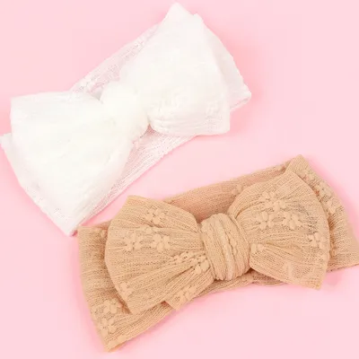 Baby Polyester Double Layer Bow Hair Band