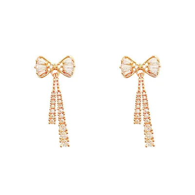 INS Butterfly Earrings With Rhinestones Fashion Temperament Jewelry