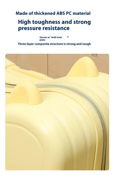 Children's Luggage Riding Trolley Case Mute Universal Wheel Boarding Bag