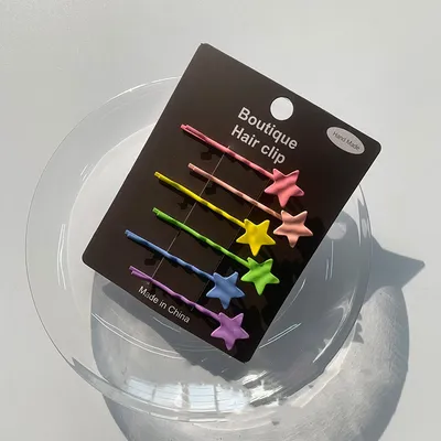 DIY Candy Color Hair Clip Cute Girl Butterfly Five-pointed Star