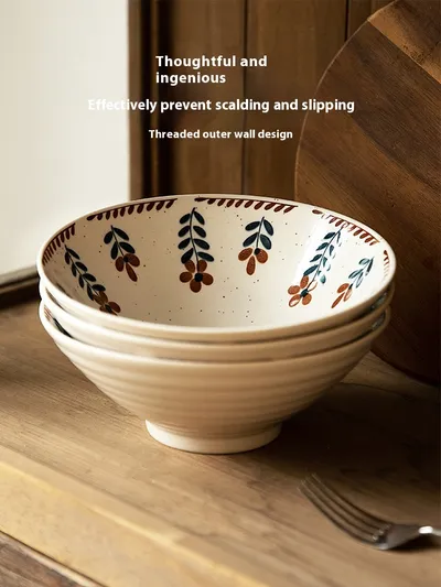 Household Ramen Underglaze Porcelain Tableware Soup Bowl