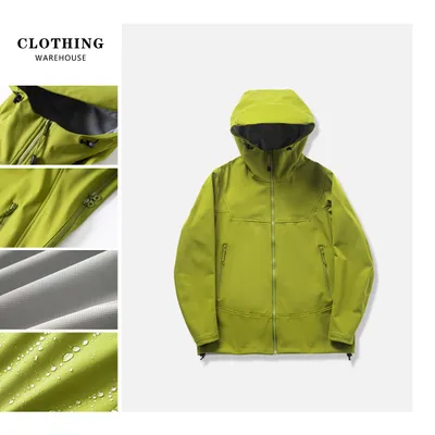 Thin Couple Outdoor 3D Cutting Three-proof Soft Shell Hooded Jacket