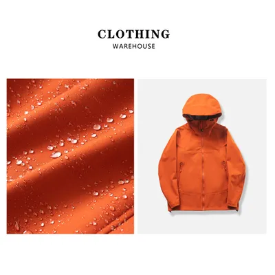 Thin Couple Outdoor 3D Cutting Three-proof Soft Shell Hooded Jacket