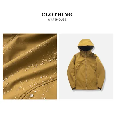 Thin Couple Outdoor 3D Cutting Three-proof Soft Shell Hooded Jacket