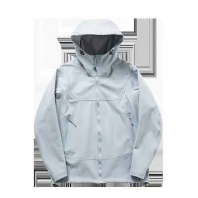 Thin Couple Outdoor 3D Cutting Three-proof Soft Shell Hooded Jacket