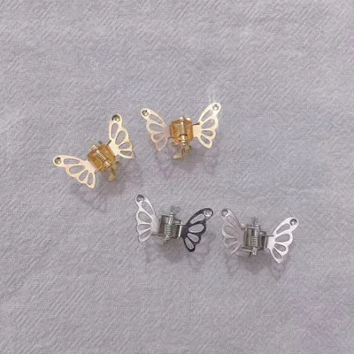 Metal Butterfly Small Jaw Clip Side Bangs Hair Clip For Broken Hair