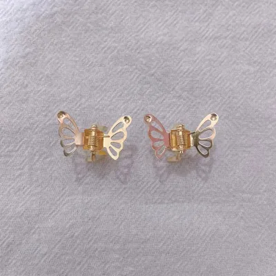 Metal Butterfly Small Jaw Clip Side Bangs Hair Clip For Broken Hair