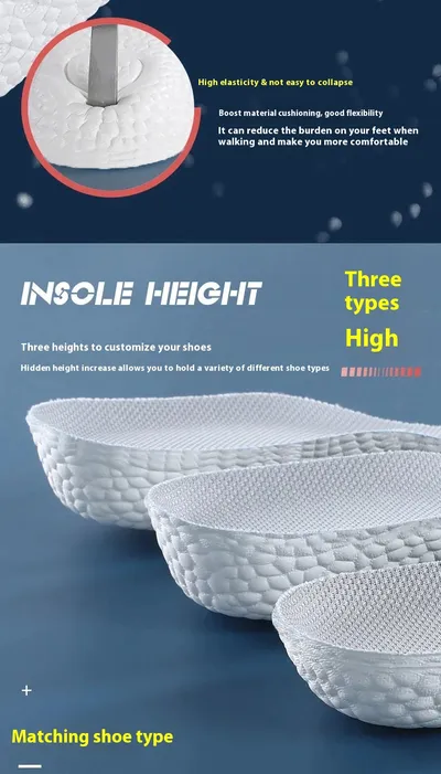 Inner Heightening Shoe Pad Invisible Arch Support Sports Insoles