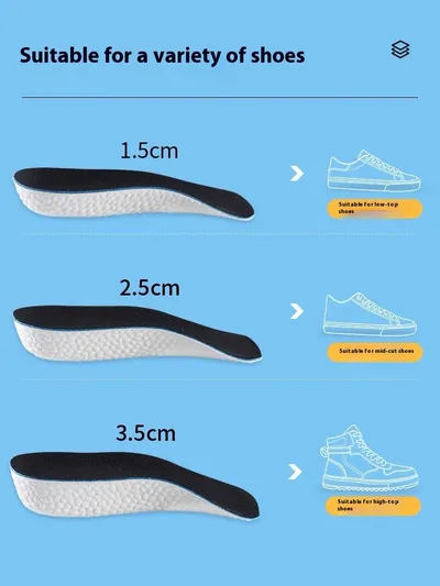Inner Heightening Shoe Pad Invisible Arch Support Sports Insoles