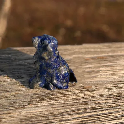 Hand Carved Natural Crystal Puppy Carving Craft Gift Decoration