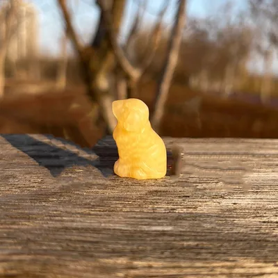 Hand Carved Natural Crystal Puppy Carving Craft Gift Decoration