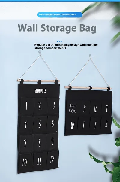 Fabric Storage Bag Behind The Wall Door Sundries Shopping Bags