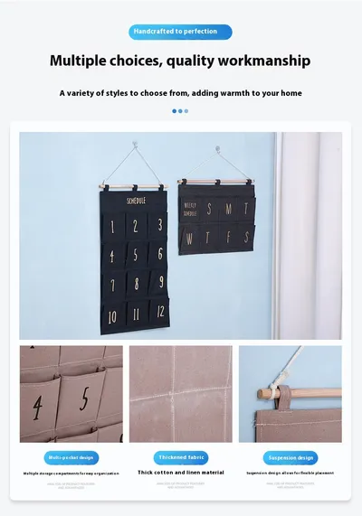 Fabric Storage Bag Behind The Wall Door Sundries Shopping Bags