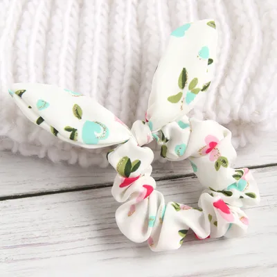 Phnom Penh Heart Shape Printed Rabbit Ears Headdress Hair Rope