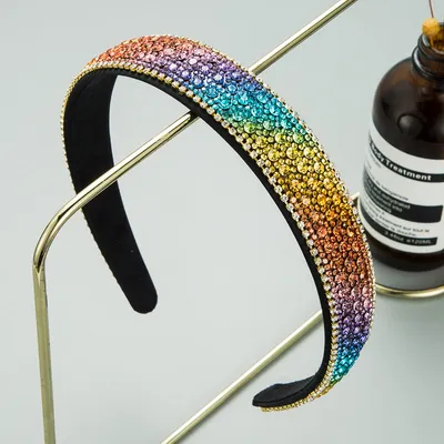 Women's Simple Hair Accessories Color Full Diamond Non-slip Headband