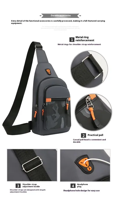 Waterproof Lightweight Multi-layer Multicolor Minimalism Crossbody Bag Waist Bag