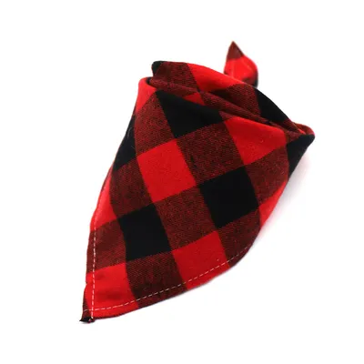 Cotton flannel baby plaid to increase triangle scarf