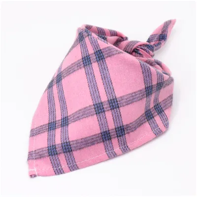 Cotton flannel baby plaid to increase triangle scarf