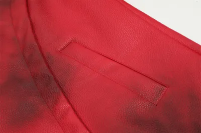 Design Sense Spray Paint Distressed Dirty Stand Collar PU Leather Jacket