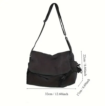 Men's Large Capacity Simple Messenger Casual Student Book Shoulder Boys Shoulder Bag