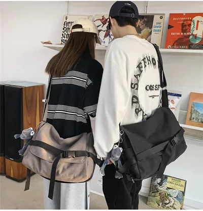 Men's Large Capacity Simple Messenger Casual Student Book Shoulder Boys Shoulder Bag