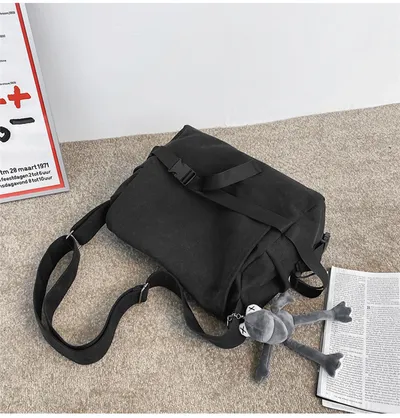 Men's Large Capacity Simple Messenger Casual Student Book Shoulder Boys Shoulder Bag