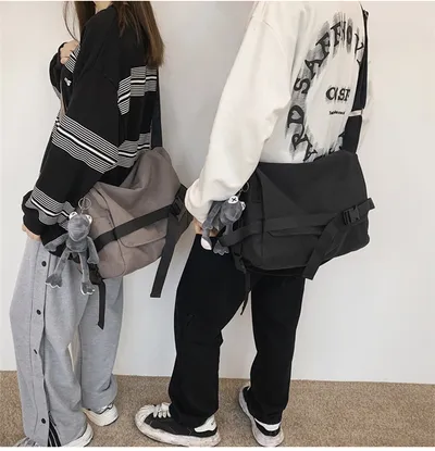 Men's Large Capacity Simple Messenger Casual Student Book Shoulder Boys Shoulder Bag