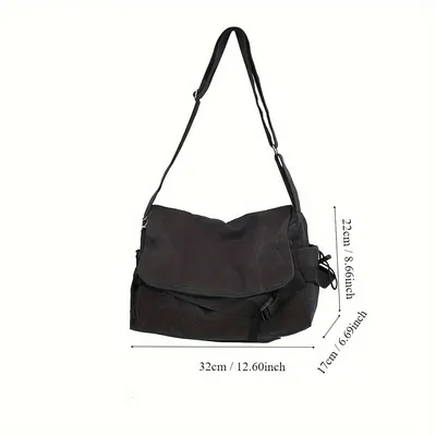 Men's Large Capacity Simple Messenger Casual Student Book Shoulder Boys Shoulder Bag