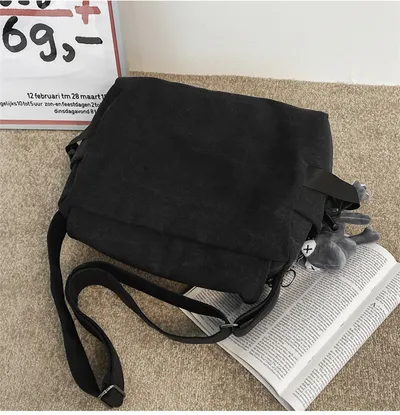 Men's Large Capacity Simple Messenger Casual Student Book Shoulder Boys Shoulder Bag