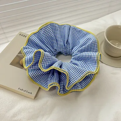 Women's Mori Style Floral Plaid Hair Ring Headdress