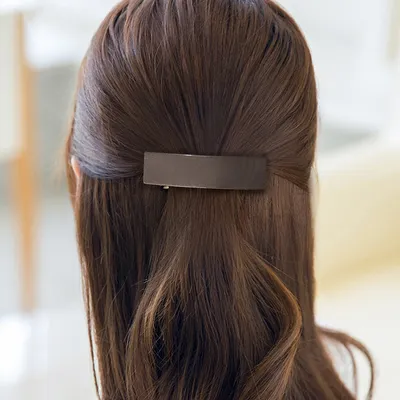 Square Grip Acetate Acrylic Spring Clip Hair Accessory