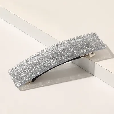 Square Grip Acetate Acrylic Spring Clip Hair Accessory