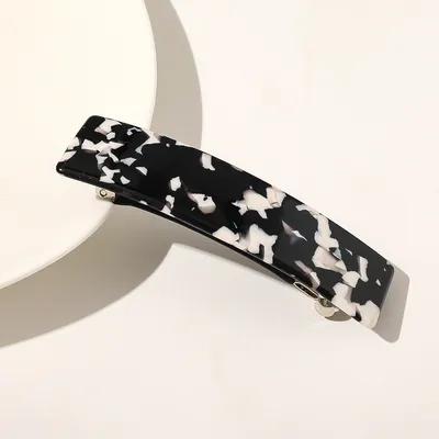 Square Grip Acetate Acrylic Spring Clip Hair Accessory