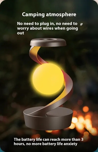 Rotating Moon Desk Lamp With Phone Wireless Charging Sensor Control Table Lamps Decorative Desktop